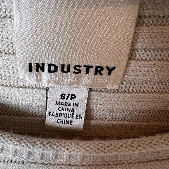 Industry Republic Clothing Sweater Womens Size S/P Taupe Black Ottoman Rib Knit - Picture 2 of 16
